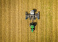 After harvest, a Maryland cornfield is planted with a cover crop—a practice that boosts soil carbon.